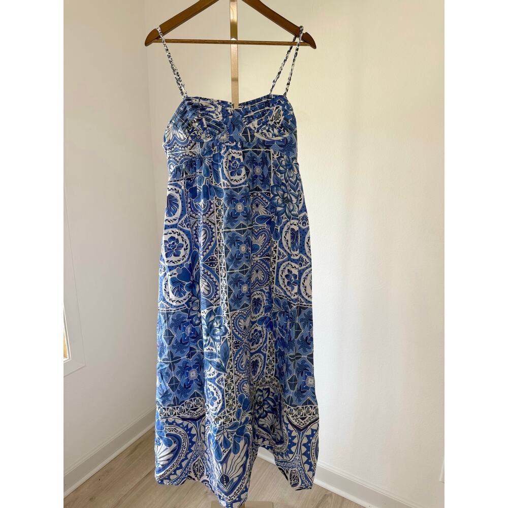 FARM Rio Blue Tile Dream XL Sleeveless Maxi Dress - Picture 2 of 16